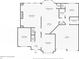 Layout of first floor showing kitchen, living room, dining room, garage at 625 Jefferson Pl, Cumming, GA 30040