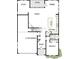 Detailed floor plan showcasing the layout of the home, including the study and three-car garage at 4435 Beechnut Cir, Cumming, GA 30028