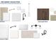 The Grant Collection, featuring kitchen, owner's bath, flooring, paint, and tile samples in natural colors at 4435 Beechnut Cir, Cumming, GA 30028