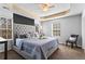 Comfortable main bedroom featuring a large bed, windows, and tray ceiling at 392 Fourth St, Forest Park, GA 30297