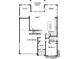 Detailed first floor plan showing layout of the kitchen, garage, Gathering, bath and study spaces at 4770 Briscoe Dr, Cumming, GA 30028