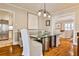 Bright dining room with hardwood floors and unique glass table at 807 Longwood Dr, Atlanta, GA 30305