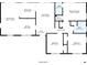 Detailed floor plan showcasing the layout and dimensions of the home at 1385 Lucky Sw Ln, Mableton, GA 30126