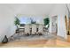 Bright dining room featuring a large window with backyard view, wood table and seating for six at 2949 Summitop Ne Ct, Marietta, GA 30066