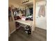 Vanity area with drawers and cabinets for storage at 1631 Royal Ives Dr, Lawrenceville, GA 30045