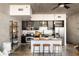 Modern kitchen featuring stainless steel appliances, sleek cabinets, and a stylish kitchen island at 480 John Wesley Dobbs Ne Ave # 810, Atlanta, GA 30312