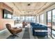 Modern living room with city view, featuring stylish furniture and open layout at 480 John Wesley Dobbs Ne Ave # 810, Atlanta, GA 30312