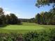 Manicured golf course surrounded by mature trees under a clear blue sky at 583 Carl Sanders Dr, Acworth, GA 30101