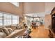 Spacious living room flows to the eat-in kitchen at 6720 Duckett St, Cumming, GA 30028