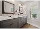 Bathroom boasts dual sinks, spacious vanity, and modern fixtures at 8007 Wishaw Ct, Winston, GA 30187