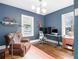 Comfortable home office space with hardwood floors, chair, desk, and ample natural light at 427 S Columbia Dr, Decatur, GA 30030