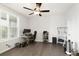 Bright office with hardwood floors, a large window, and modern decor at 6460 Cortland Walk, Alpharetta, GA 30005