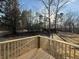 View from new wood deck overlooking backyard at 155 Emily Dr, Whitesburg, GA 30185