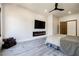Bedroom with hardwood floors and a fireplace at 1812 Hunters Gln, Marietta, GA 30062