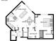 Layout of the home showcasing the kitchen, living room, dining room, bedroom, bathroom, foyer and storage spaces at 2626 Peachtree Nw Rd # 1102, Atlanta, GA 30305