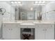 Bathroom vanity featuring double sinks, and a make up vanity at 955 Golf View Ct, Dacula, GA 30019