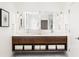 Modern bathroom featuring double sink vanity with wood cabinets at 1260 Brook Forest Ne Dr, Atlanta, GA 30324
