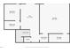 Basement floor plan showcasing a bedroom, bathroom, den, garage, mud room, and storage area at 1260 Brook Forest Ne Dr, Atlanta, GA 30324
