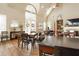 Spacious clubhouse with high ceilings, ample seating, and a large fireplace at 1350 Bluestone Dr, Cumming, GA 30041