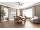 Cozy dining area featuring hardwood floors, natural light, and modern decor at 1350 Bluestone Dr, Cumming, GA 30041