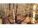 View of a partially fenced backyard area with mature trees, offering privacy and seclusion at 4314 Deep Springs Nw Ct, Kennesaw, GA 30144