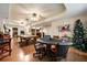 Spacious basement with a pool table, game table, and Christmas decorations at 4010 Tamarack Nw Dr, Kennesaw, GA 30152