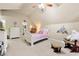 Cozy bedroom with vaulted ceilings, a ceiling fan, and themed decor at 4010 Tamarack Nw Dr, Kennesaw, GA 30152