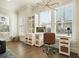 Bright office with modern light fixture, built-in storage, and large windows at 720 Tannery Cmn, Alpharetta, GA 30009