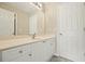 Functional bathroom features a spacious vanity area and convenient storage at 4074 Gold Mill Rdg, Canton, GA 30114