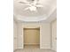 Bedroom with trey ceiling, neutral walls, new carpet and connecting room view at 4074 Gold Mill Rdg, Canton, GA 30114