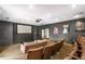 Private theater room with comfortable seating and a large projector screen for immersive entertainment at 3777 Peachtree Ne Rd # 911, Atlanta, GA 30319