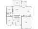 An expansive floor plan featuring a living room, kitchen, bedroom, and back deck at 2952 Perimeter Cir, Buford, GA 30519