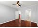 Bedroom featuring hardwood floors with entrances to the bathroom and a second room at 10 Perimeter Summit Ne Blvd # 4312, Atlanta, GA 30319