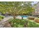 Pool situated near landscaped gardens, offering a blend of relaxation and natural beauty at 10 Perimeter Summit Ne Blvd # 4312, Atlanta, GA 30319