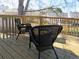 Inviting back deck with wicker chairs, perfect for relaxing outdoors and enjoying neighborhood views at 2870 Whiteview Nw Dr, Acworth, GA 30101