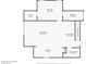 Floor plan of the guest house, showing the bedroom, bathroom, living room, and kitchen layout at 8710 Little Mill Rd, Cumming, GA 30041