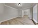 Office with hardwood floors and crown molding at 8541 Glendevon Ct, Riverdale, GA 30274