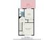 Upstairs floor plan features a primary bedroom, bedroom, bathroom, hall and a balcony with dimensions included at 2232 Dunseath Nw Ave # 302, Atlanta, GA 30318
