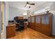 Office features hardwood floors and custom cabinets at 2316 Limehurst Ne Dr, Atlanta, GA 30319