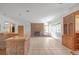 Spacious living room featuring tile floors and a brick fireplace adding to the home's charm at 2329 Crestknoll Cir, Decatur, GA 30032