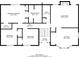 Layout of the floor plan including the primary bedroom, bath, living room and kitchen dimensions at 3500 Quail Hollow Trl, Snellville, GA 30039