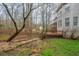A backyard featuring a wooden deck and a fenced in yard that backs up to trees at 4570 Thicket Trl, Snellville, GA 30039
