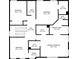 This floorplan features the bedrooms and bathrooms of this house, including walk-in closets at 1399 Dukes Creek Nw Dr, Kennesaw, GA 30152