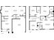 Two floorplans showing the layout of the main floor and the upper floor of this house at 1399 Dukes Creek Nw Dr, Kennesaw, GA 30152