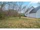 View of the backyard with a tree and house in the background at 6112 Shadow Rock Ln, Lithonia, GA 30058