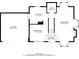 Detailed floor plan showcasing layout of first level with kitchen, living room, dining, garage and bath at 6112 Shadow Rock Ln, Lithonia, GA 30058