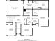 Second-story floorplan featuring bedrooms, bathrooms, and laundry, highlighting spacious room dimensions at 1160 Faulkner Way, Jonesboro, GA 30238