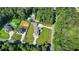 Aerial view showcases this luxury home's prime location surrounded by mature trees and lush landscaping at 783 Blackberry Trl, Lawrenceville, GA 30043