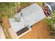 Aerial view of a well-maintained house, featuring a new roof and tidy landscaping at 6539 Hayes Dr, Riverdale, GA 30274