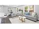Inviting living room with a neutral color palette, modern furnishings, and ample natural light at 6539 Hayes Dr, Riverdale, GA 30274